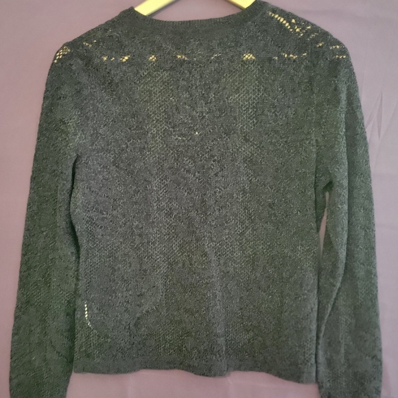 Black Lace Knit Sweater - Picture 3 of 4